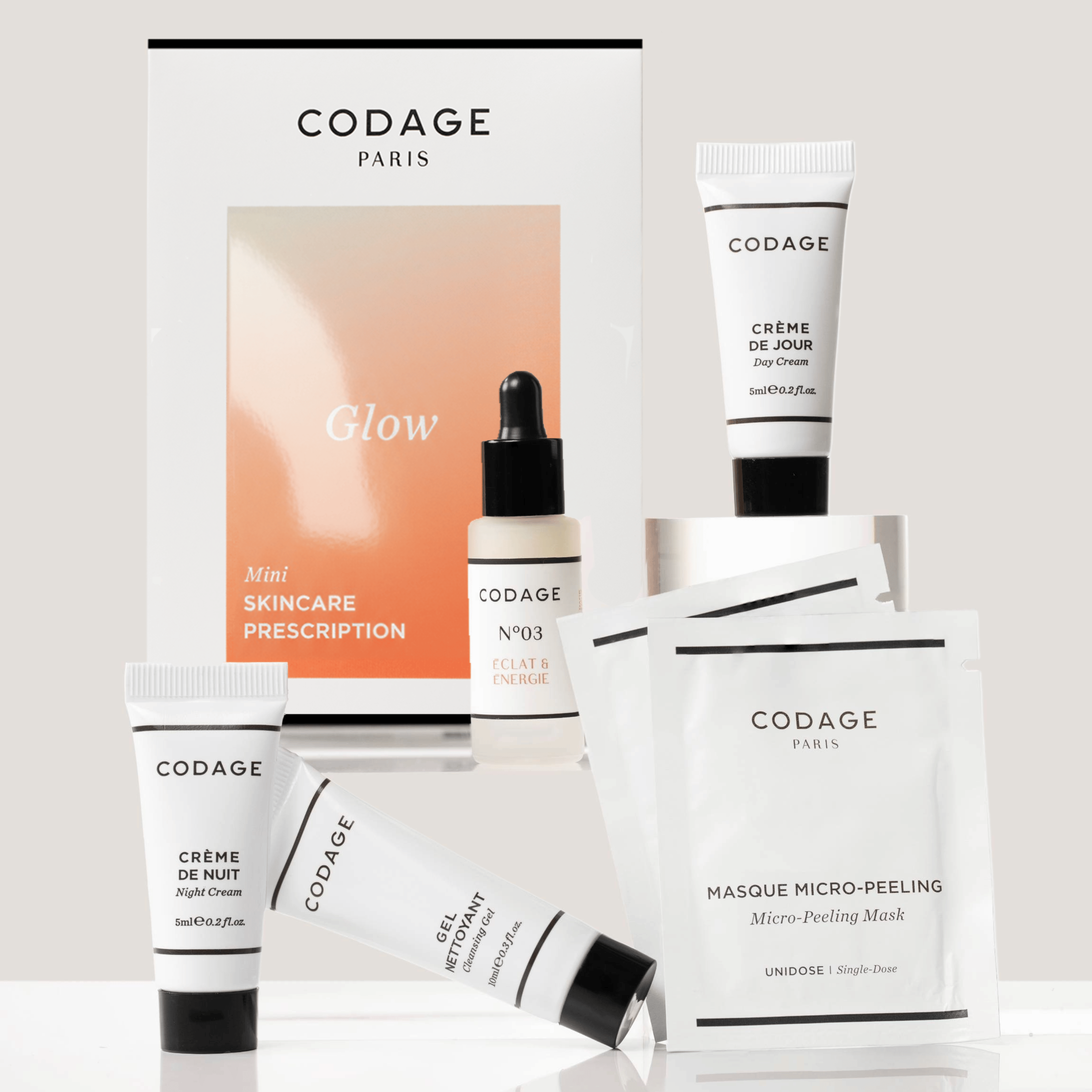CODAGE Paris Product Collection Skin Care Glow Mini Skincare Prescription