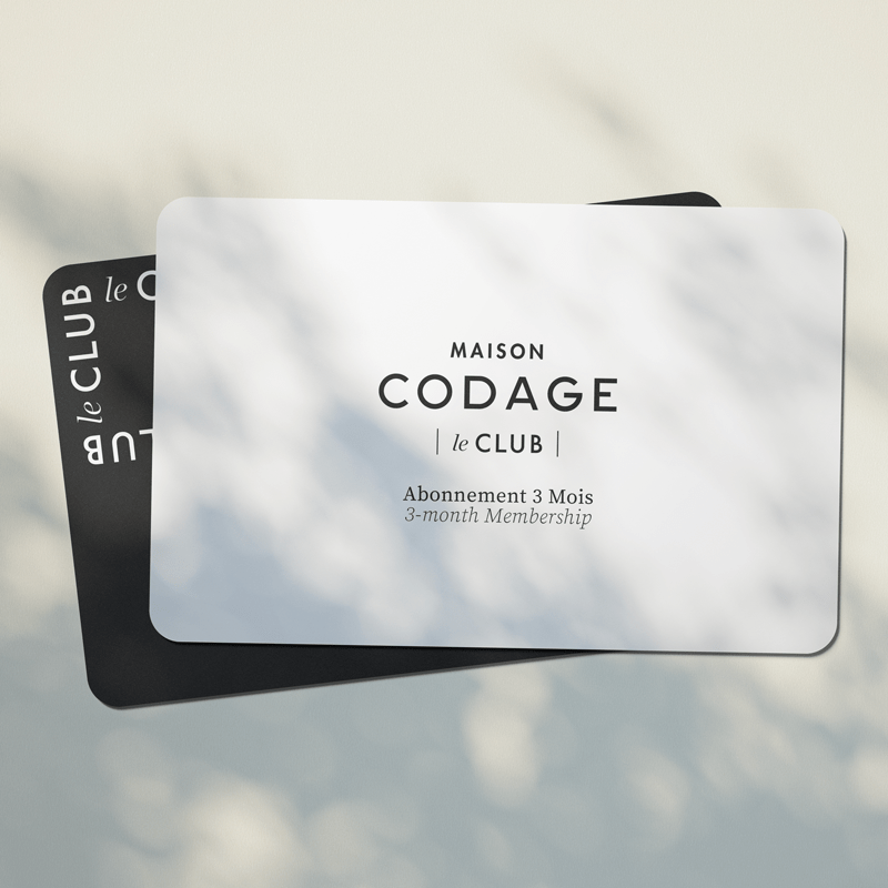 CODAGE Paris Gift Card Gift Cards 3-months membership Maison CODAGE The Club LE CLUB | 3-Month Subscription