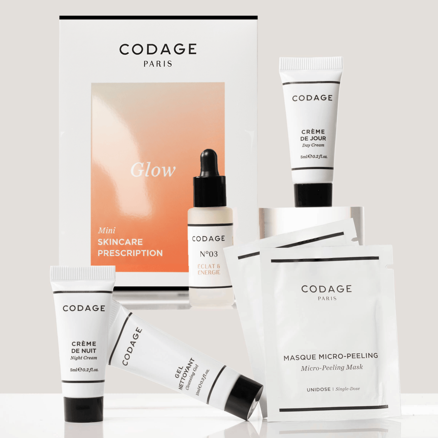 CODAGE Paris Product Collection Skin Care Glow Mini Skincare Prescription